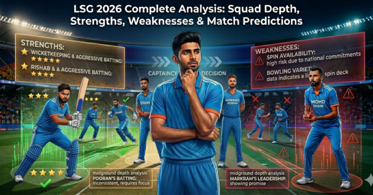 LSG 2026 Complete Analysis: Squad Depth, Strengths, Weaknesses & Match Predictions