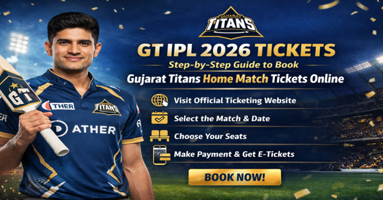 GT IPL 2026 Tickets: Step-by-Step Guide to Book Gujarat Titans Home Match Tickets Online