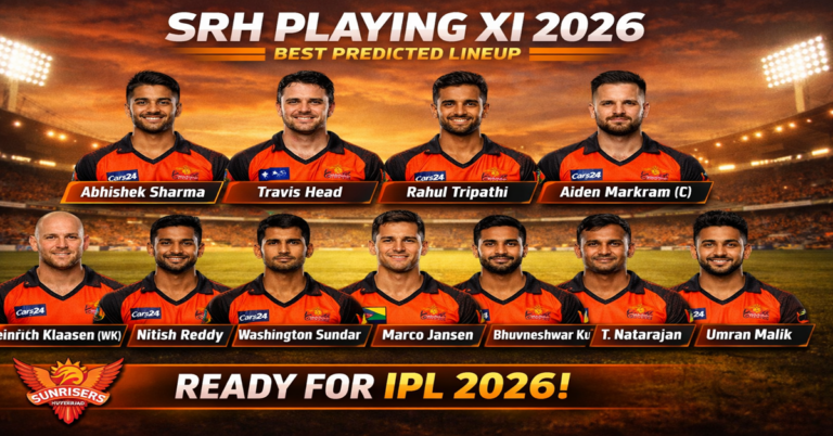 SRH Playing XI 2026: Best Predicted Team & Strongest Lineup
